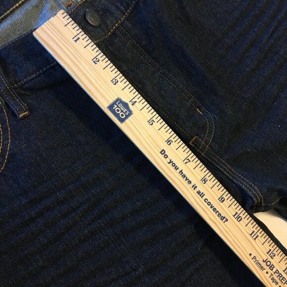 Aeropostale Jeans Mens Size 38 Straight Button Fly Dark Wash Whiskering - Picture 7 of 13